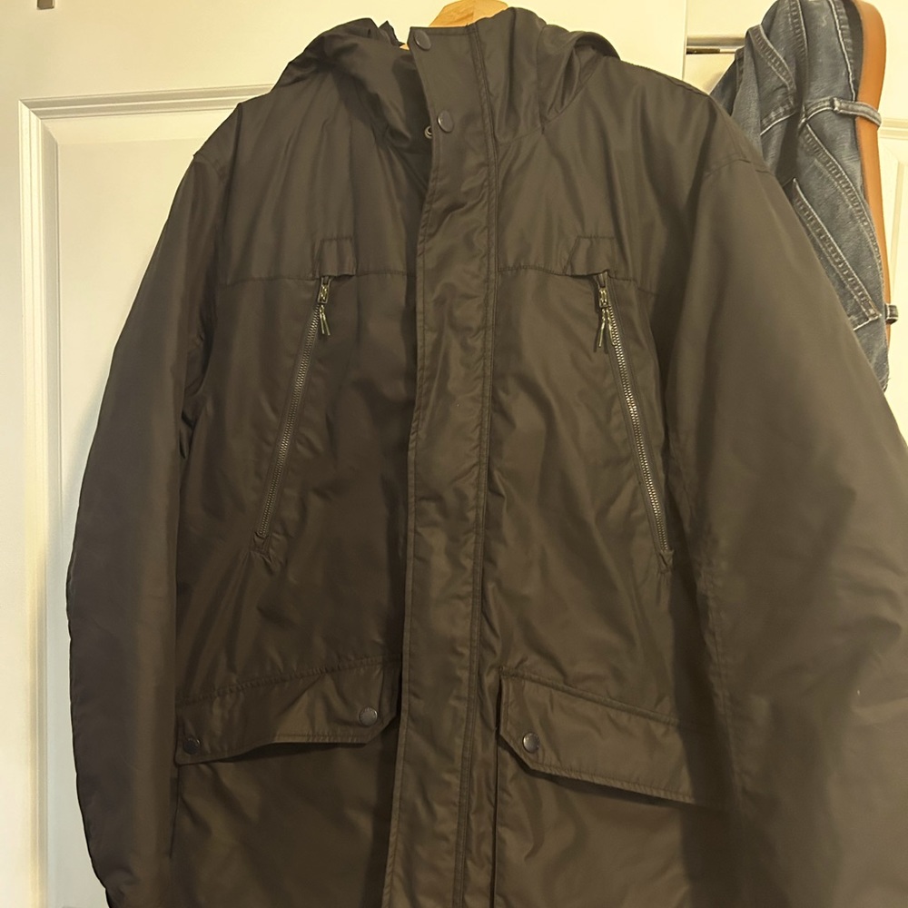 A excellent OOBE Brand long down hooded coat.